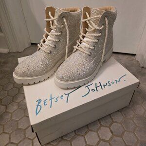 Betsey Johnson pearl Hudson boots
